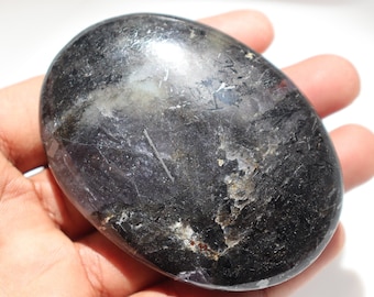 XXL Iolite Sunstone Palm Stone, piękny naturalny kamień palmowy Iolite Iolite Fire With Sunstone Sparkles, luźny kamień palmowy Iolite Sunstone