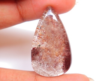 Rare!!! Lodolite Garden Quartz Cabochon, Chlorite Phantom Quartz, Natural Garden Quartz Cabochon, Loose Stone For Jewelry, Lodolite Cabochon