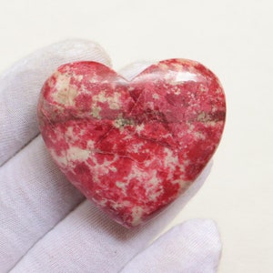 Rare Pink Thulite Heartstone, Natural Thulite Stone from Norway, Crystal Heartstone,Polished Thulite Gemstone, Heart Chakra Meditation Stone