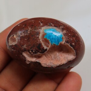 Designer Piece Cavansite Palmstone, Natural Cavansite Palm,Cavansite Heartstone, Cavansite Specimen, Cavansite from India