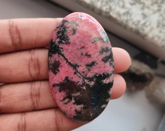 Top quality Rhodonite Natural Rhodonite cabochon Gemstone and Cabochon very beautiful design cabochon Dimensions-66x40x7mm wt-39gm...