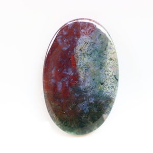 Red Moss Agate Cabochon, Red Moss Agate Gemstone, Red Moss Agate Loose Stone for Jewelry, Red Moss Crystal, Healing Stone, Crystal.