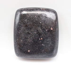 Nuummite Palmstone stone - polished stones - healing crystals and stones - Nuummite stones - Nuummite Hearts, Nuummite Heart Pocket Stone