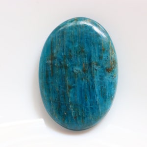 Cabochon di apatite di grandi dimensioni, pietra tascabile di apatite blu, cabochon di cristalloterapia, pietra curativa, cristalli etici di alta qualità, pietra sciolta.