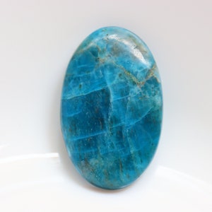 Cabochon di apatite di grandi dimensioni, pietra tascabile di apatite blu, cabochon di cristalloterapia, pietra curativa, cristalli etici di alta qualità, pietra sciolta.