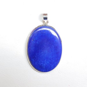 High Quality Lapis Lazuli Silver Pendant, 925 Sterling Silver Pendant, Natural Lapis Pendant Jewelry, Anniversary Gift, Handmade Pendant