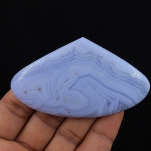 Blue Lace Agate Stone, Large bluelace agate cabochon, crystal from Namibia, Throat Chakra, Calming Stone Healing Crystal and Stone, jewelry