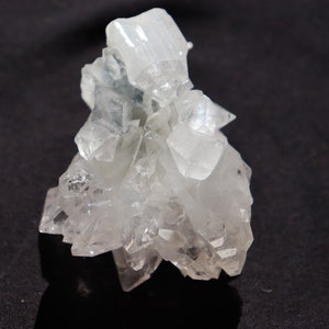 Natural White Apophyllite Cluster, Clear Apophyllite Crystal, Cubic White Apophyllite Specimen, Raw Apophyllite Crystal, Light Crystal