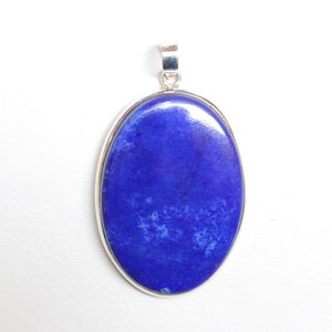 High Quality Lapis Lazuli Silver Pendant, 925 Sterling Silver Pendant, Natural Lapis Pendant Jewelry, Anniversary Gift, Handmade Pendant