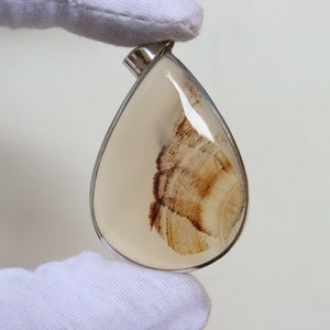 Dendritenachat Anhänger, 925 Sterling Silber Anhänger, Natürlicher Dendritenachat Schmuck, Jubiläumsgeschenk, Handgefertigter Anhänger, Achat Edelstein