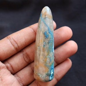 Natural Shattuckite Azurite Wand, Azurite Wand Shattuckite Azurite Loose stone for Jewelry, Healing Stones