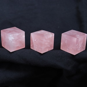 A+ Rose Quartz Cube Stone | Cube Stones | healing stone | Cube stone Gemstone |Healing Crystals | Crystal Cube stone stones | pocket stone.