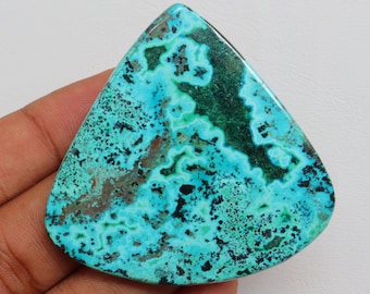 Cabujón de crisocola malaquita de gran tamaño y excelente calidad, crisocola malaquita natural, gemas de malaquita, piedra suelta para joyería, piedra curativa