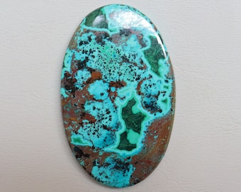 Cabujón de crisocola malaquita de gran tamaño y excelente calidad, crisocola malaquita natural, gemas de malaquita, piedra suelta para joyería, piedra curativa