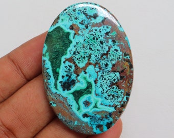Cabujón de crisocola malaquita de gran tamaño y excelente calidad, crisocola malaquita natural, gemas de malaquita, piedra suelta para joyería, piedra curativa