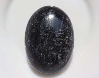 Black Tourmaline with quartz palmstome Stone, Black Tourmaline Crystal, Black Tourmaline palmstone, Protection Crystal, Christmas Gift