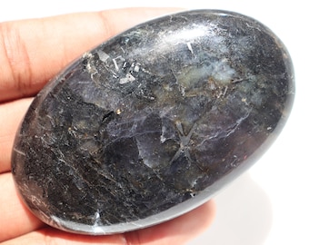 XXL Iolite Sunstone Palm Stone, piękny naturalny kamień palmowy Iolite Iolite Fire With Sunstone Sparkles, luźny kamień palmowy Iolite Sunstone