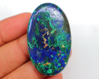 The Best! Azurite Malachite Cabochon, High Quality Azurite Malachite, Natural Azurite Malachite Cabochon, Loose Gemstone For Jewelry Making.