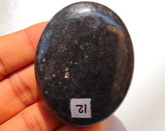 Nuummite Palm Stone, Natural Nuummite Palm, Polished Stones - Healing Crystals and Stones - Nuummite Stones - Nuummite Palms, Healing Stone