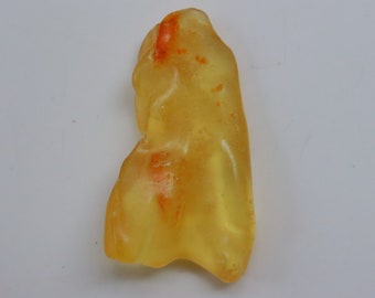 11gm Polished Amber Rough, Amber Gemstone Rough, Fancy Shape Amber Stone, Positive Energy Crystal, Amber Genuine Rough, Amber Specimen.