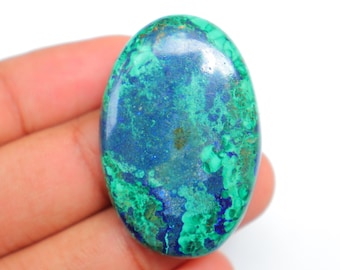 The Best! Azurite Malachite Cabochon, High Quality Azurite Malachite, Natural Azurite Malachite Cabochon, Loose Gemstone For Jewelry Making.