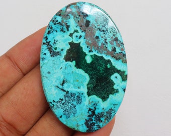 Cabujón de crisocola malaquita de gran tamaño y excelente calidad, crisocola malaquita natural, gemas de malaquita, piedra suelta para joyería, piedra curativa