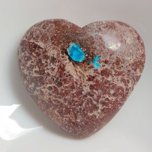 Unique Rare Cavansite Heart stone, Natural Cavansite Heart, Cavansite Tumble, Cavansite Palmstone, Cavansite Specimen, Cavansite from India