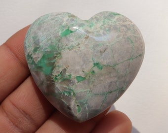 Variscite Heart Stone, Natural Variscite Heart, Utah mined Green Variscite, Variscite Crystal, Crystal Stone, Pocket Stone, Gift for her