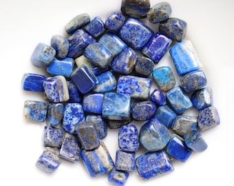Lapis Lazuli - Small cube tumbled stone, quality lapis lazuli tumbled stone - tumbled lapis lazuli - healing crystal - lapis lazuli crystal