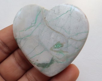 Variscite Heart Stone, Natural Variscite Heart, Utah mined Green Variscite, Variscite Crystal, Crystal Stone, Pocket Stone, Gift for her