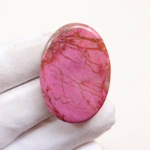 Seltener rosa Kobaltcalcit Cabochon, natürlicher Cobaltocalcit Edelstein, Kobaltocalcit aus Kongo, handpolierter rosa Calcit, Schmuckherstellung