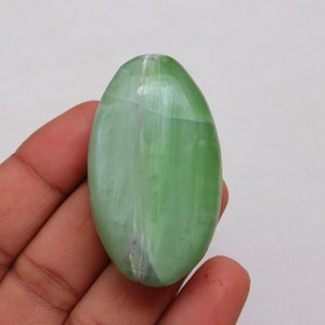 Superb! Shiny Green Kammererite Palmstone, Natural Kammererite Stone, Polished Kammererite Stone, Gift for Her, Third Eye Chakra