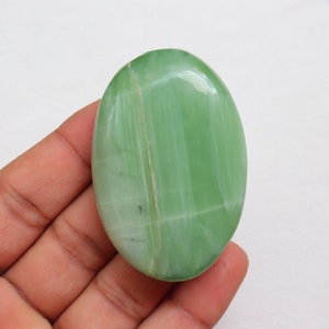 Superb! Shiny Green Kammererite Palmstone, Natural Kammererite Stone, Polished Kammererite Stone, Gift for Her, Third Eye Chakra