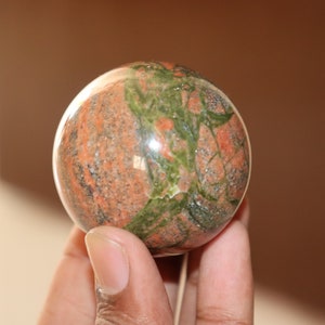 Natural Unakite Sphere Quartz Crystal Ball,Polishing Unakite ball Crystal Healing Divination ball Natural Unakite Crystal Ball Unakite Spher