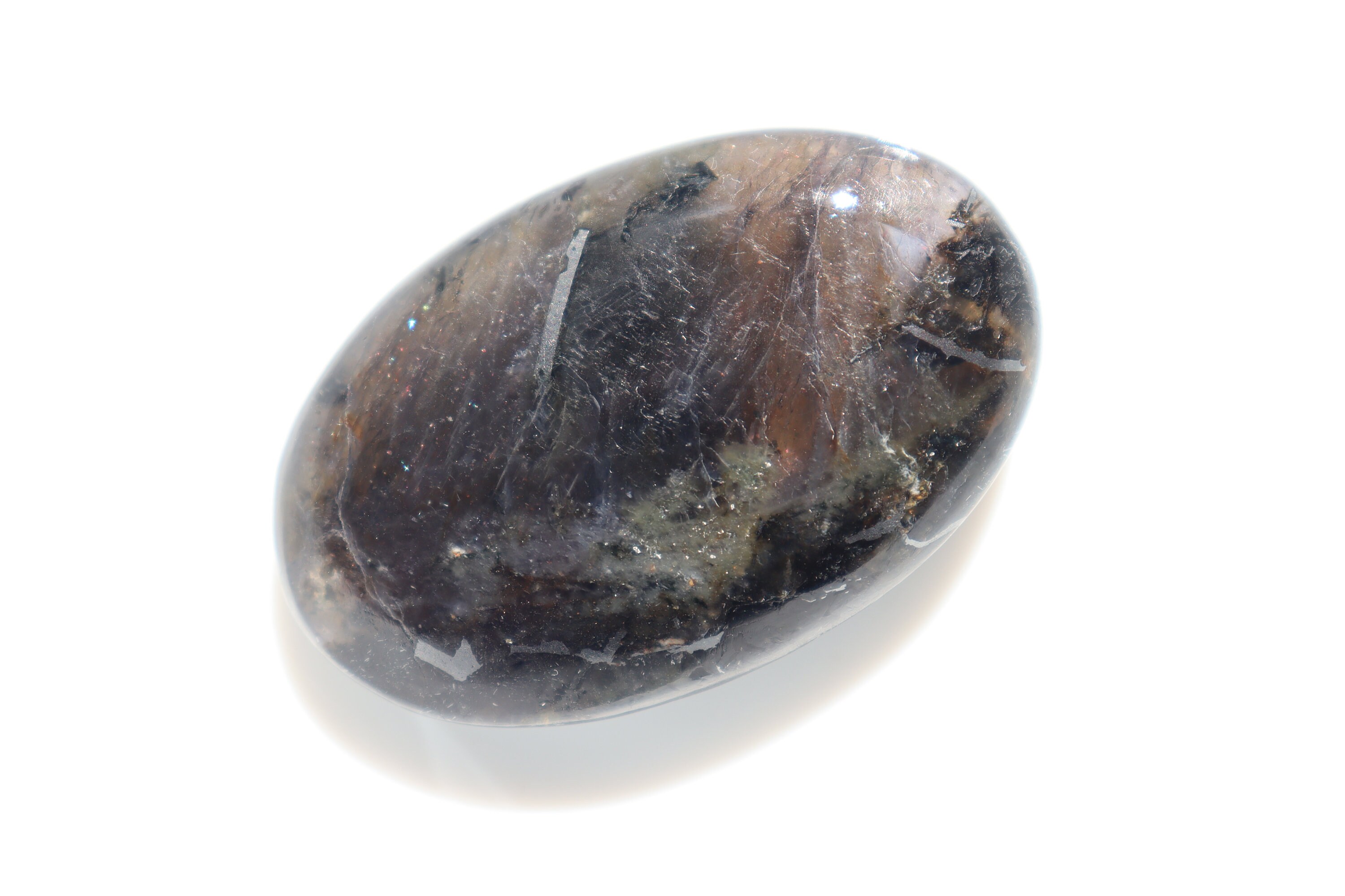 アイオライトサンストーンパームストーン、美しい天然アイオライト