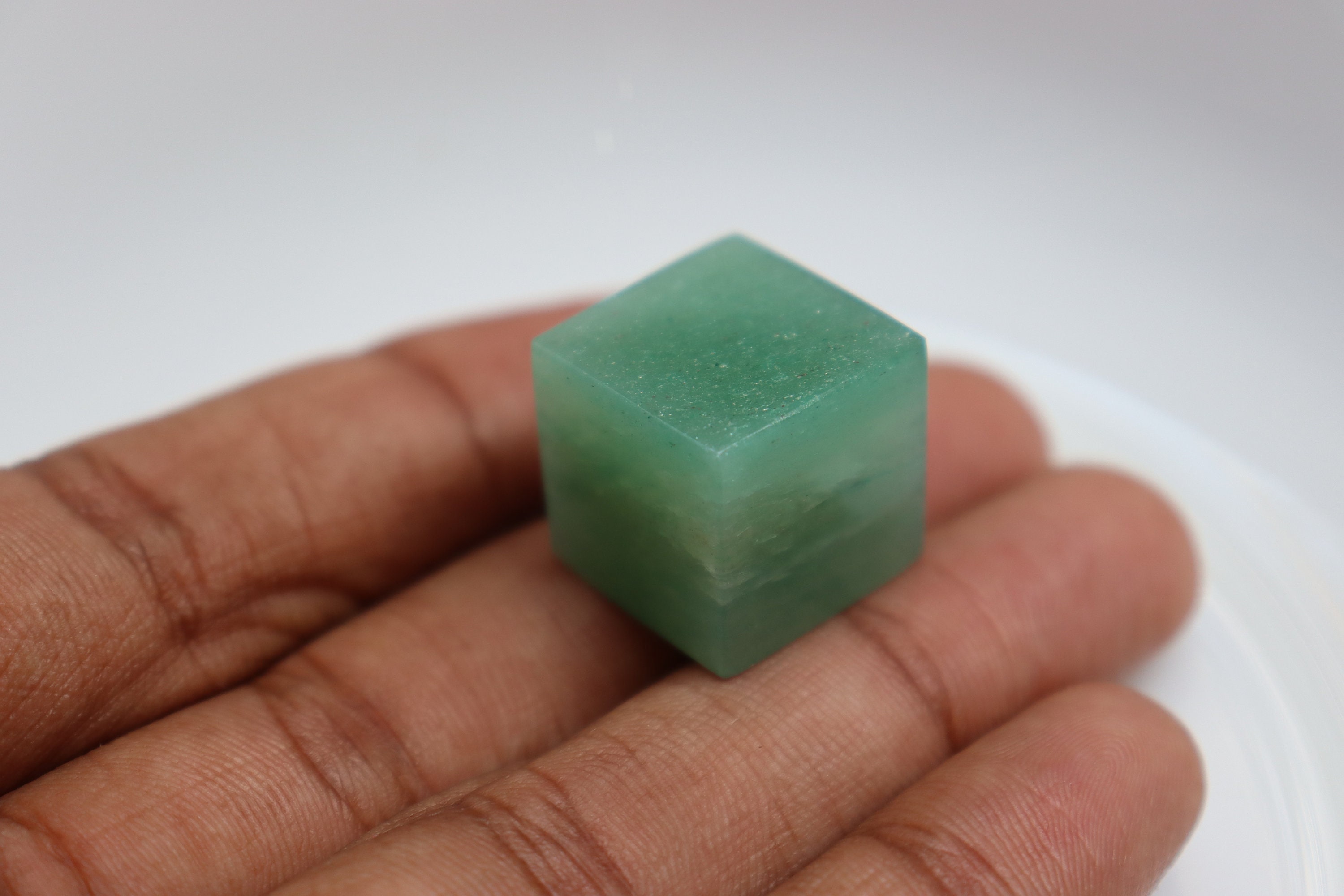 Light Green Aventurine Cube Stone Healing Crystals and Stones Etsy UK