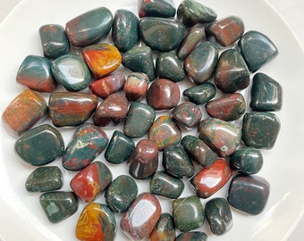 Superb Quality Bloodstone Tumble, Natural Bloodstone, Pocket Stone, bloodstone tumbled stone healing crystal and stone, heart chakra crystal