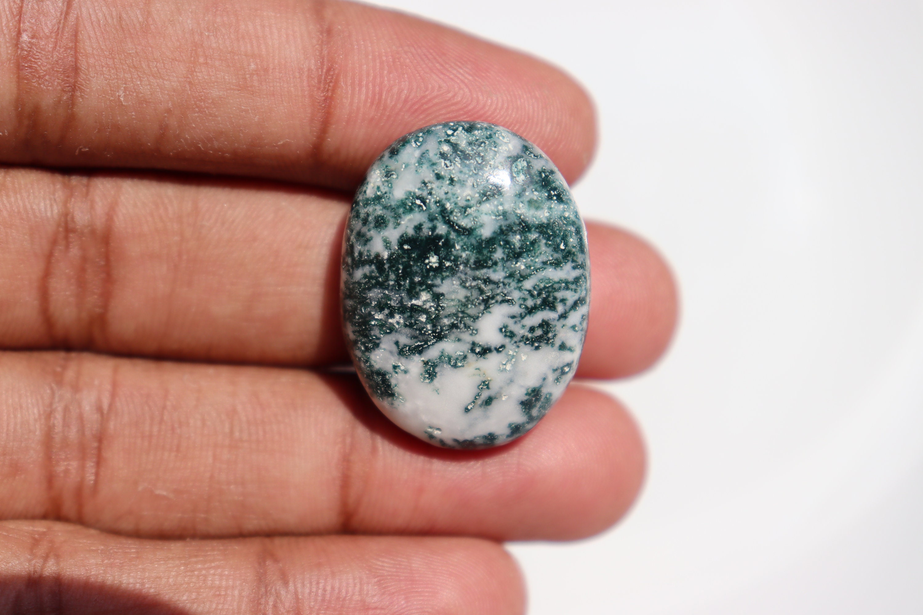 Natural Fire Agate Palm Stone - Polished Worry Stone For Healing, Reiki, Meditation