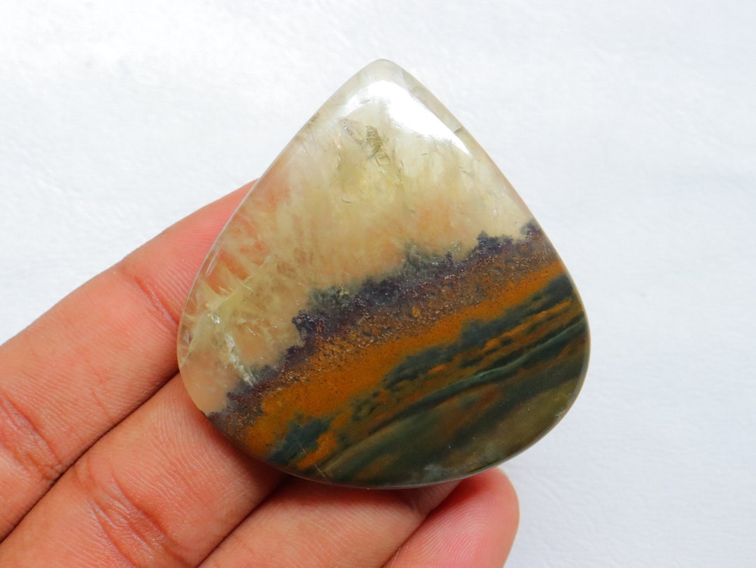 Buy Big Size Natural Apophyllite Cabochon, Yellow Apophyllite Crystal