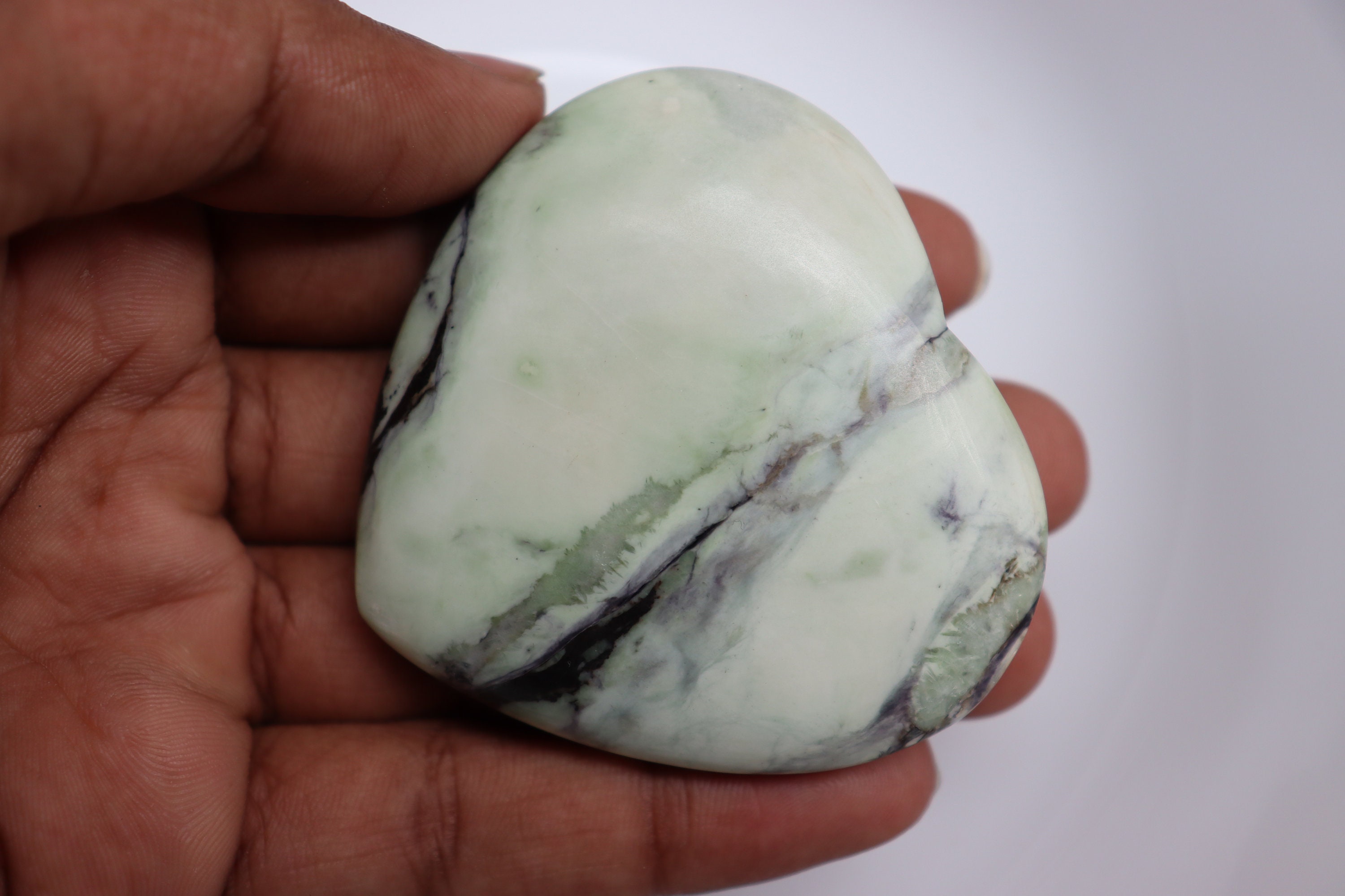 Natural Kammererite Heart stone Green Kammererite Heart Etsy