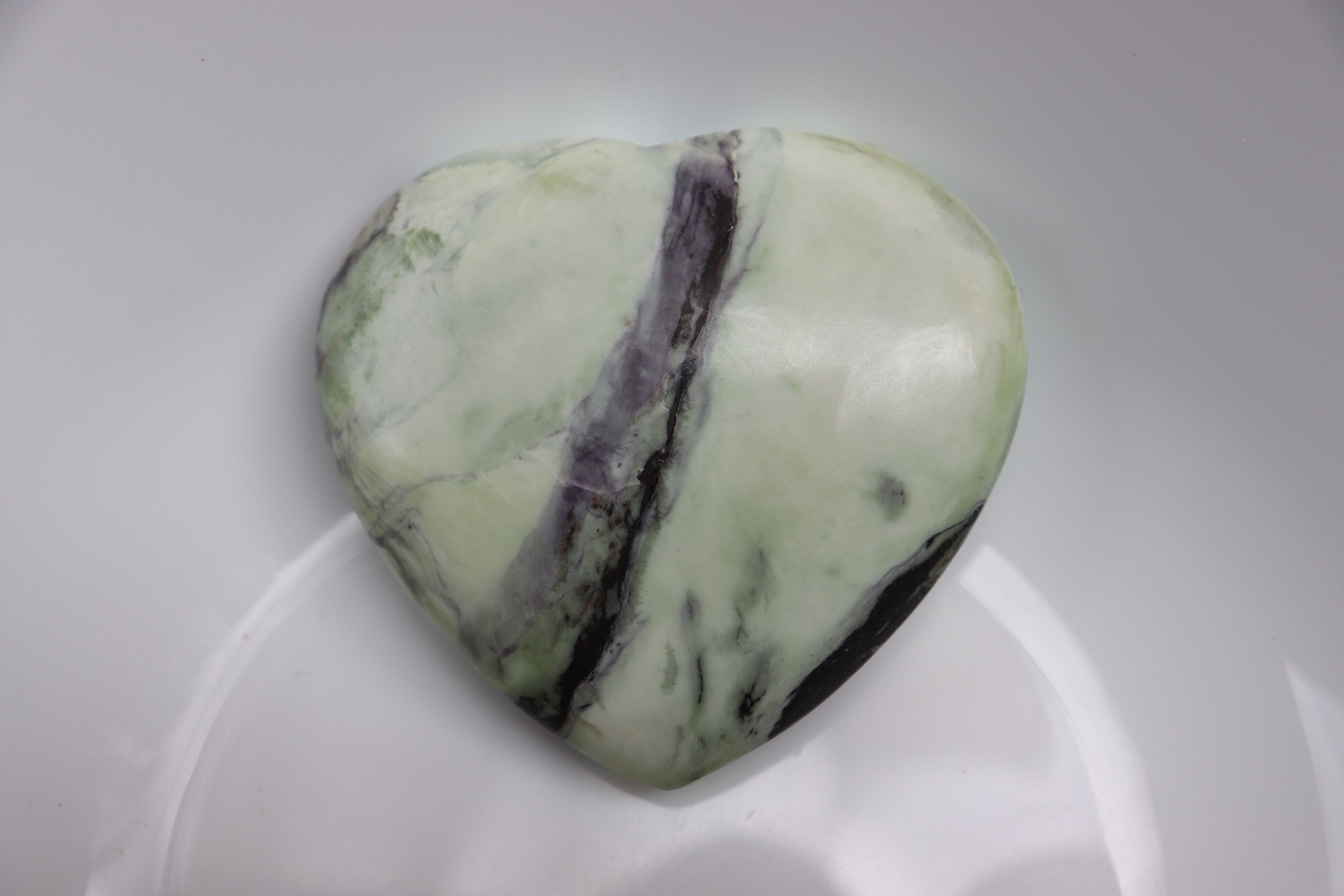 Natural Kammererite Heart stone Green Kammererite Heart Etsy