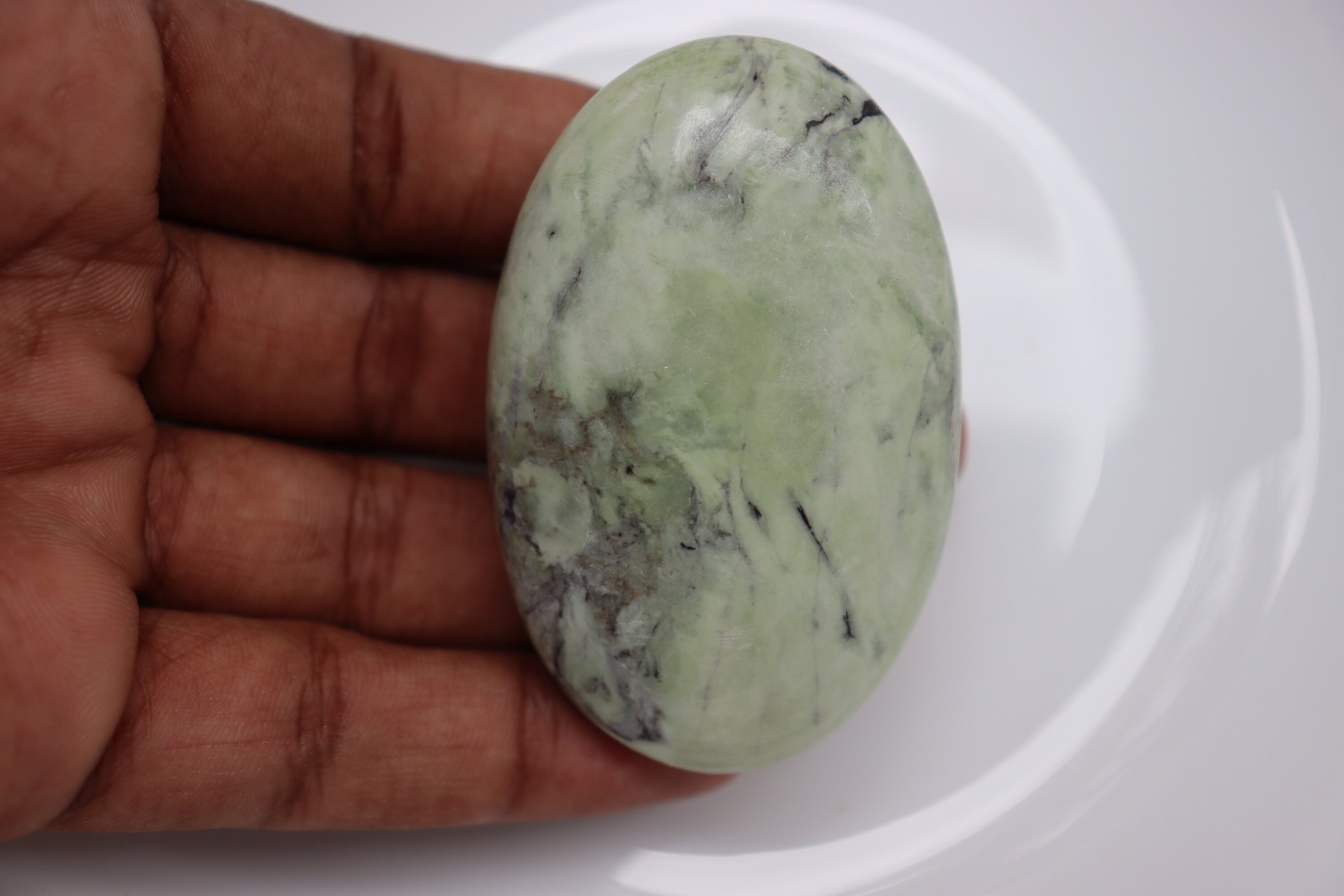Nature Kammererite Palm stone Green Kammererite Palm Stone Etsy