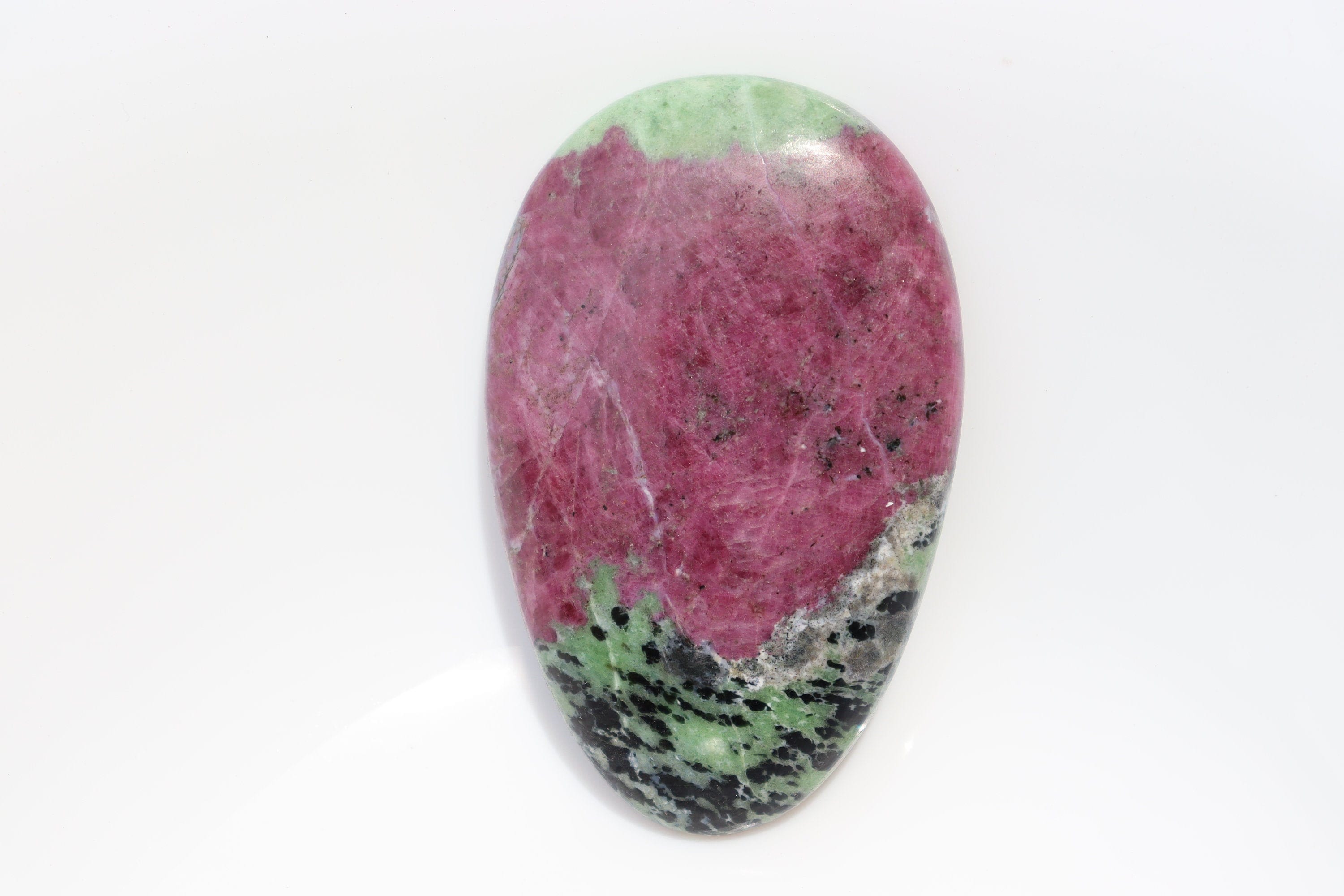 A+ Ruby Zoisite Cabochon | Worry Stone| Loose Gemstone