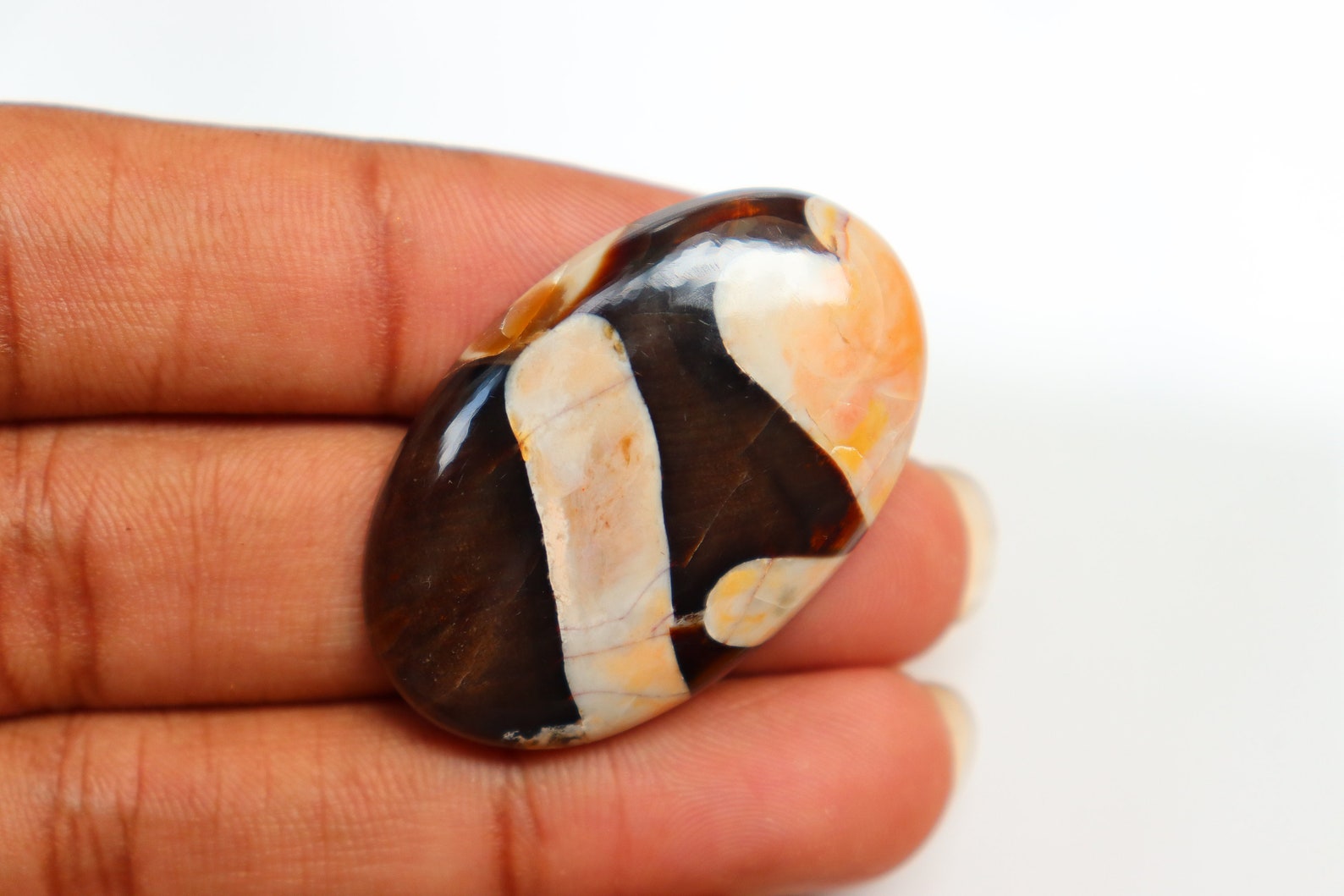 Peanut Wood Jasper Cabochon Peanut Wood Jasper Oval Shape Etsy