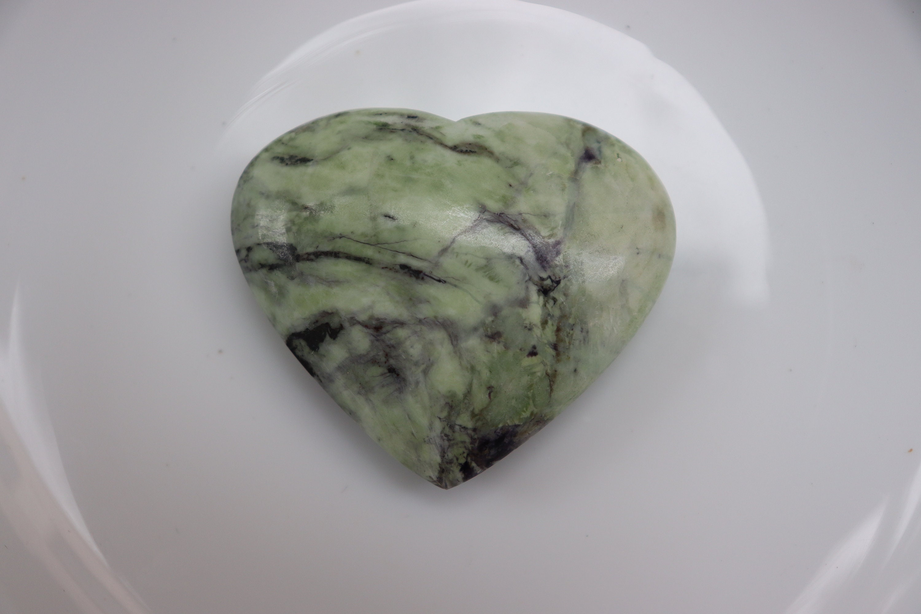 Natural Kammererite Heart stone Green Kammererite Heart Etsy