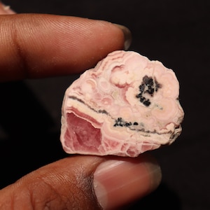 Rhodochrosite Slice - High-Grade Argentinian Rhodochrosite pieces - Polished Red Pink Crystals, Rhodochrosite Stalactite Slice,