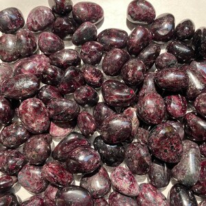 Red Garnet Tumble, High Grade Red Garnet Tumble, Garnet Polished, January Birthstone, Almandine Garnet Tumbled Stone, Stone for  Root Chakra