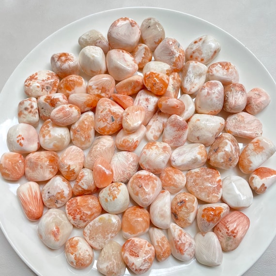 Peach Scolecite Tumbles Peach Scolecite Tumbles