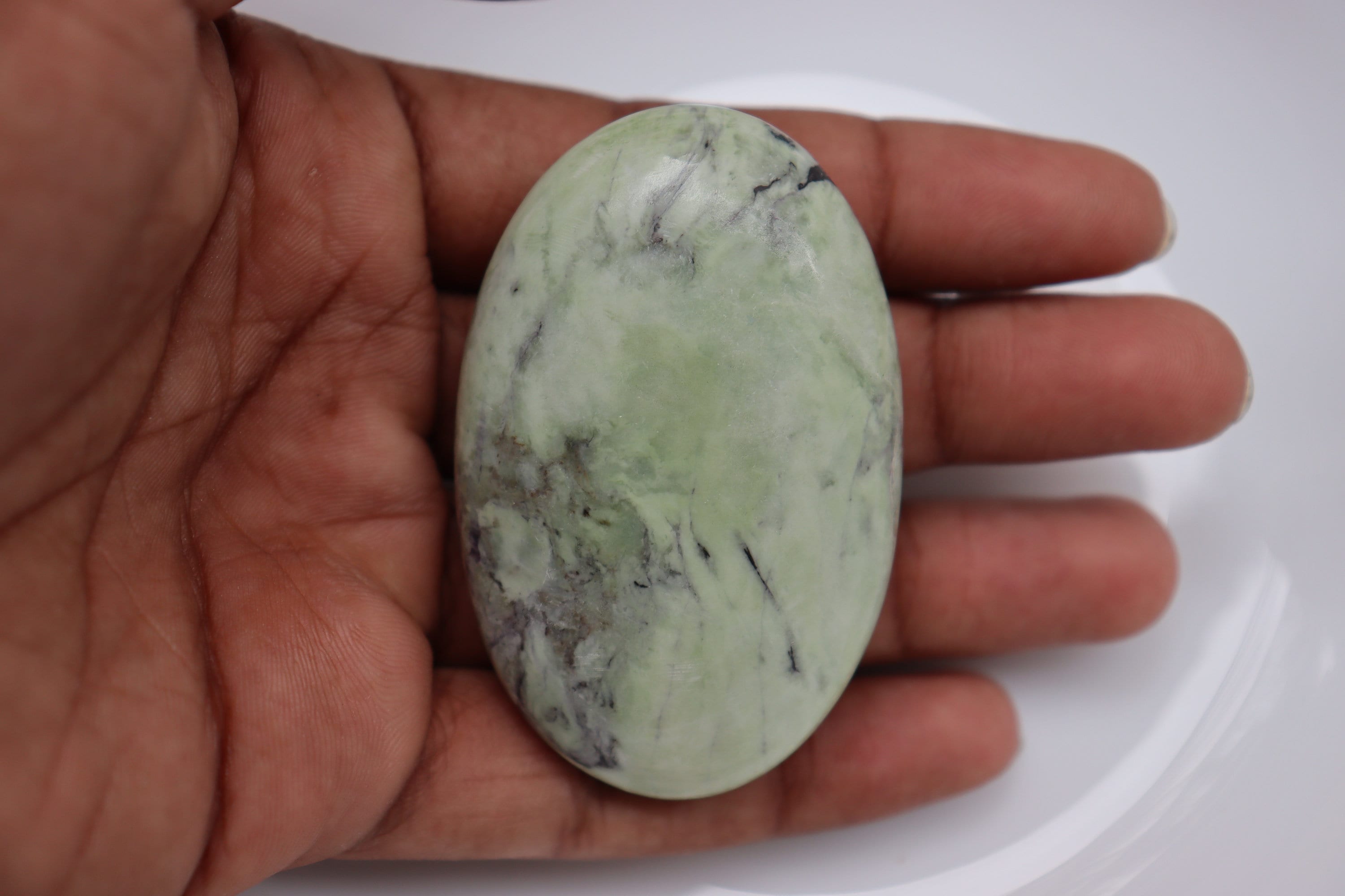 Nature Kammererite Palm Stone Green Kammererite Palm Stone Etsy UK