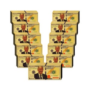 1000 Dollar Donald Trump Lucky Gold Bill | President Donald Trump Gold Dollar Bill
